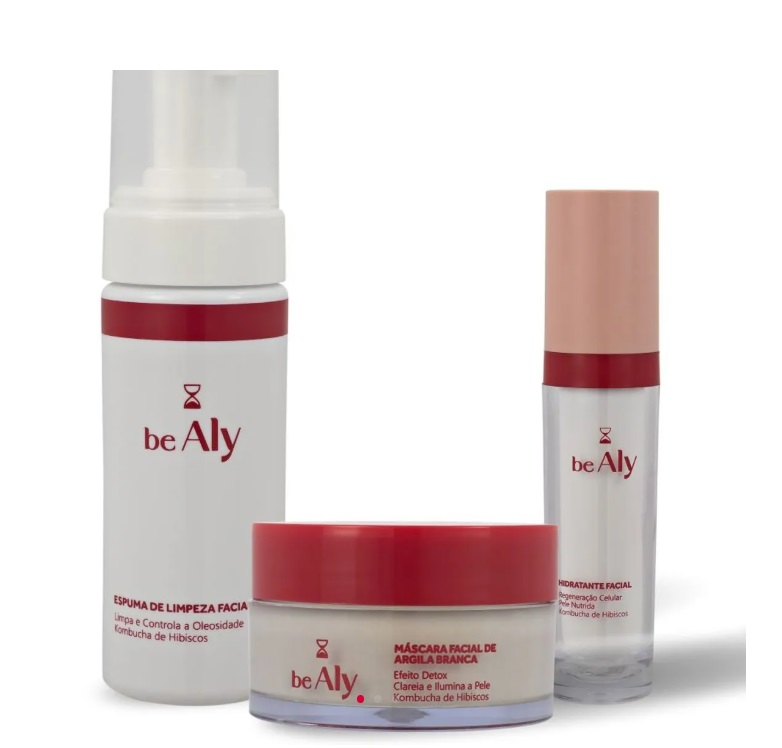 Kit&#x20;Essencial&#x20;Facial&#x20;be&#x20;Aly&#x3A;&#x20;Hidratante,&#x20;Espuma&#x20;e&#x20;M&#x00E1;scara