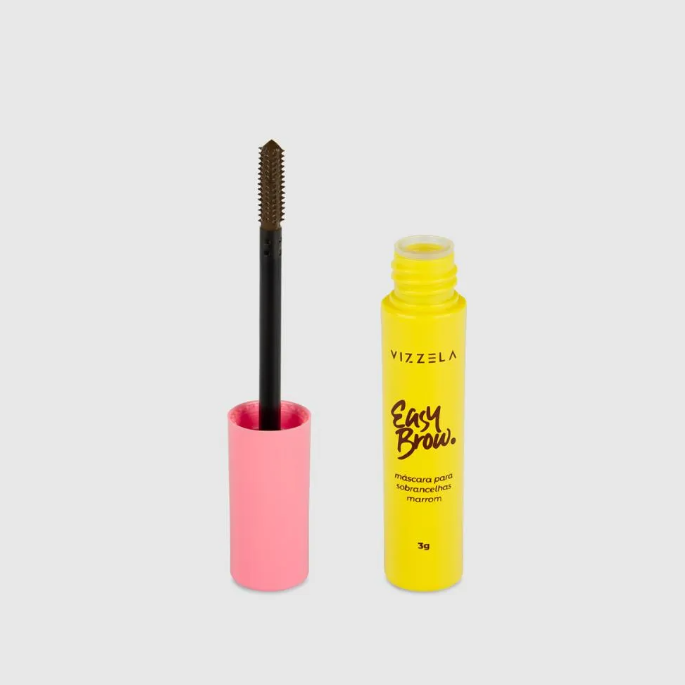Mascara Para Sobrancelha Em Gel Cor Vizzela Cor 02 Marrom Médio