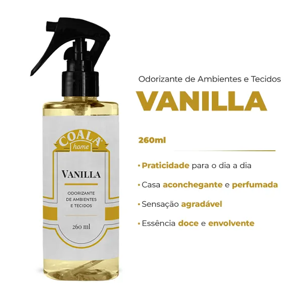 Odorizante de Ambientes e Tecidos Coala Home - Vanilla - 260ml✅PRONTA ENTREGA