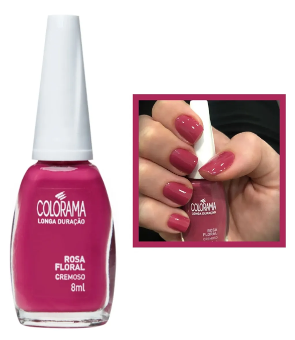 Esmalte Colorama Cor Rosa Floral