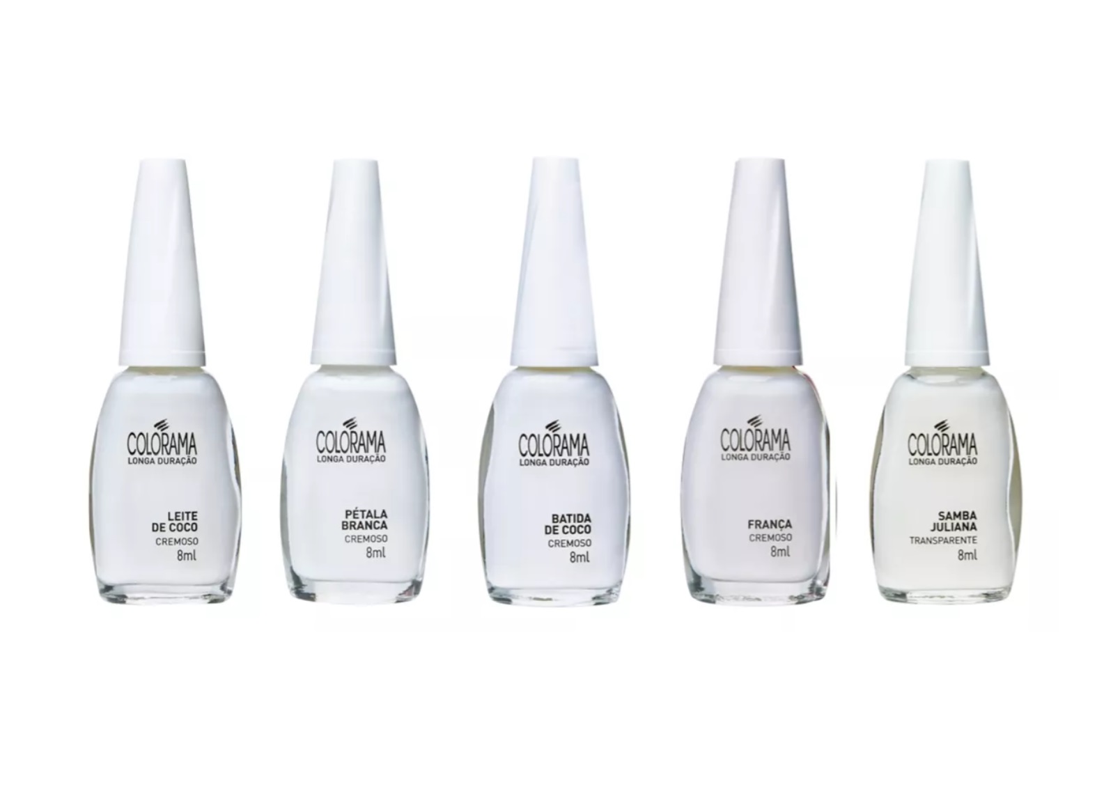 Kit Esmalte Colorama 5 Cores Francesinha Branco - PRÉ-VENDA📍Entrega em Até 35 Dias