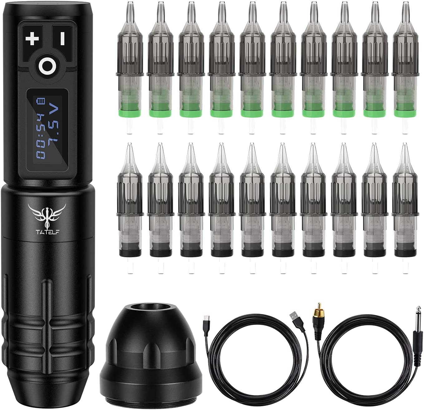 Kit de Tatuagem sem Fios Máquina Rotativa Tipo Caneta