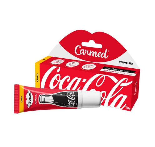 Hidratante Labial Carmed Coca-cola Vermelho 10g