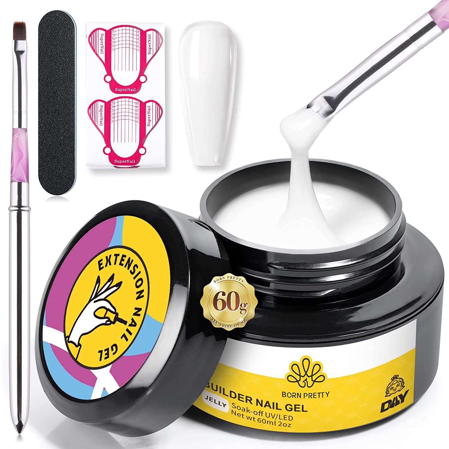 kit Completo Gel Construtor Unhas Semipermanentes