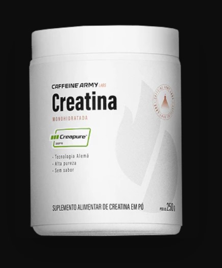 Creatina Caffeine Army (Creapure®) 250g✅PRONTA ENTREGA