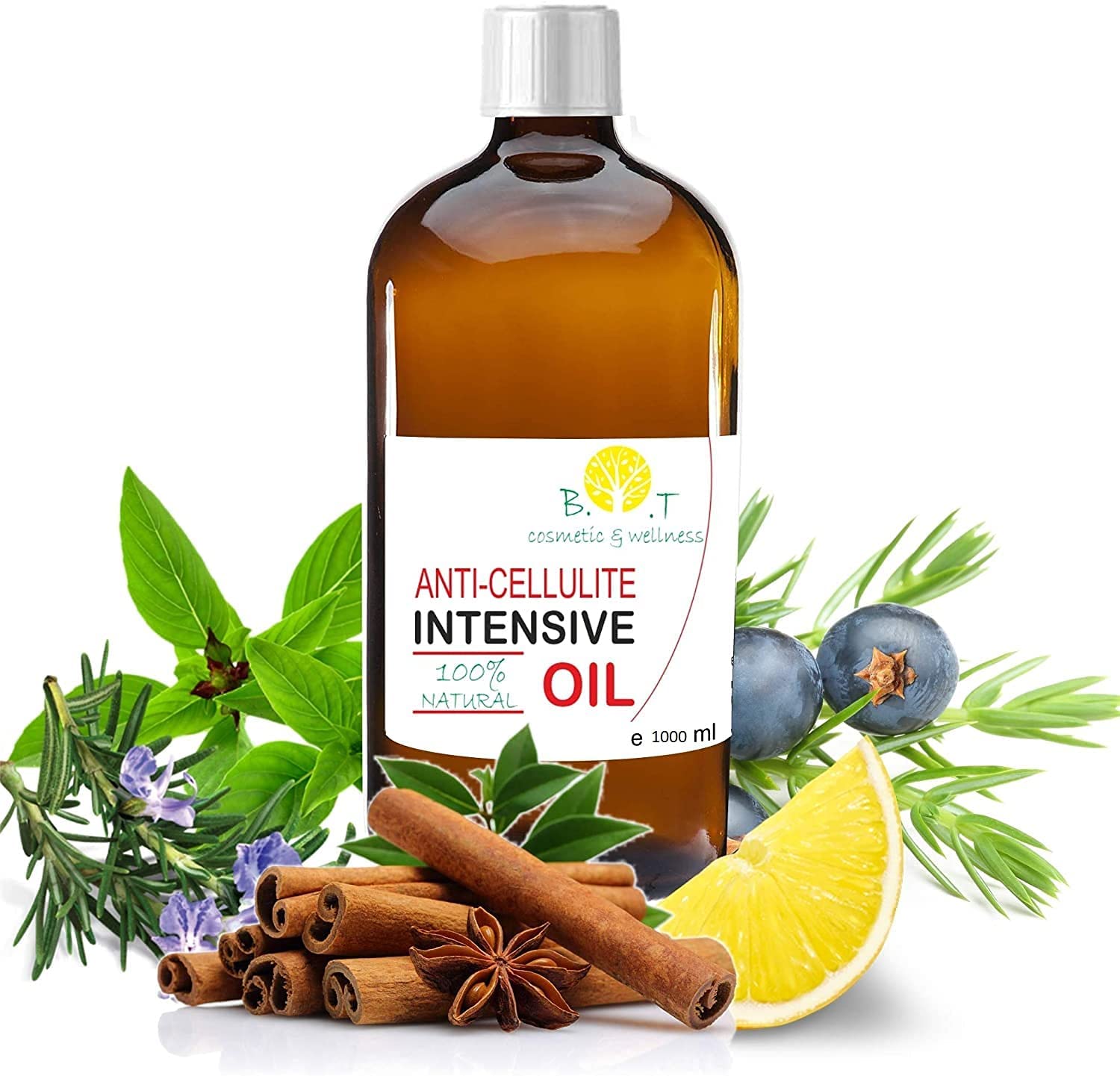 Maderoterapia com Óleos Essenciais  Anticelulite 1000 ml