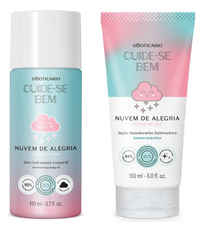 Kit O Boticário Cuide-se Bem Nuvem De Alegria Óleo Hidratante + Loção Corporal