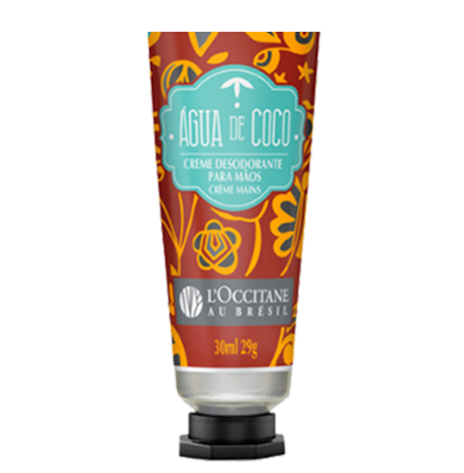 Creme&#x20;Desodorante&#x20;de&#x20;M&#x00E3;os&#x20;&#x00C1;gua&#x20;de&#x20;Coco&#x20;30ml