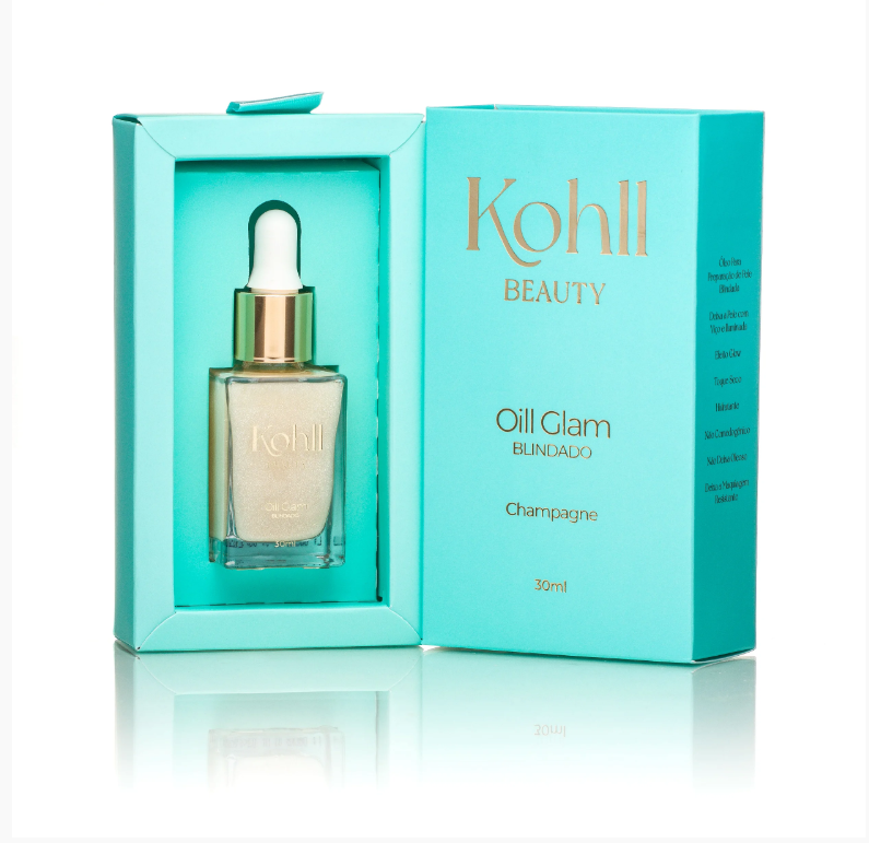 Kohll Beauty - Oil Glam Blindado 30ml - Champagne