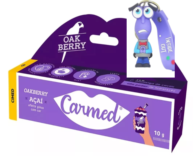 Kit Carmed Açaí e Chaveiro Medo 3D Personagens do Filme Infantil ✅PRONTA ENTREGA