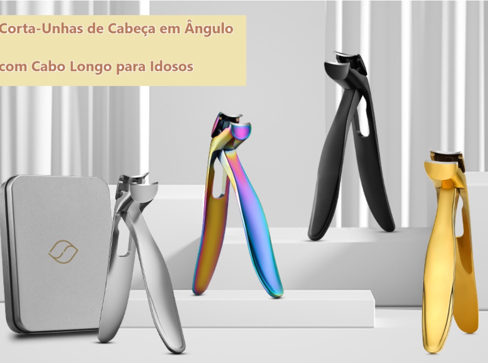 Corta-Unhas de Cabeça em Ângulo com Cabo Longo para Idosos ✅PRONTA ENTREGA