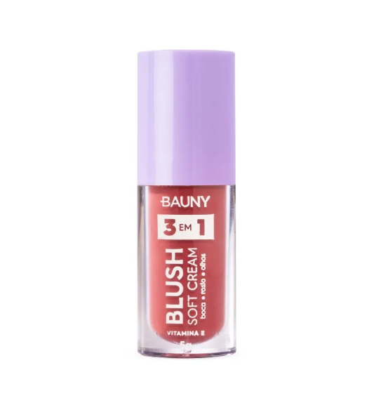Bauny - Blush Líquido Soft Cream 3 em 1 (Cherry Mocha) - 5g