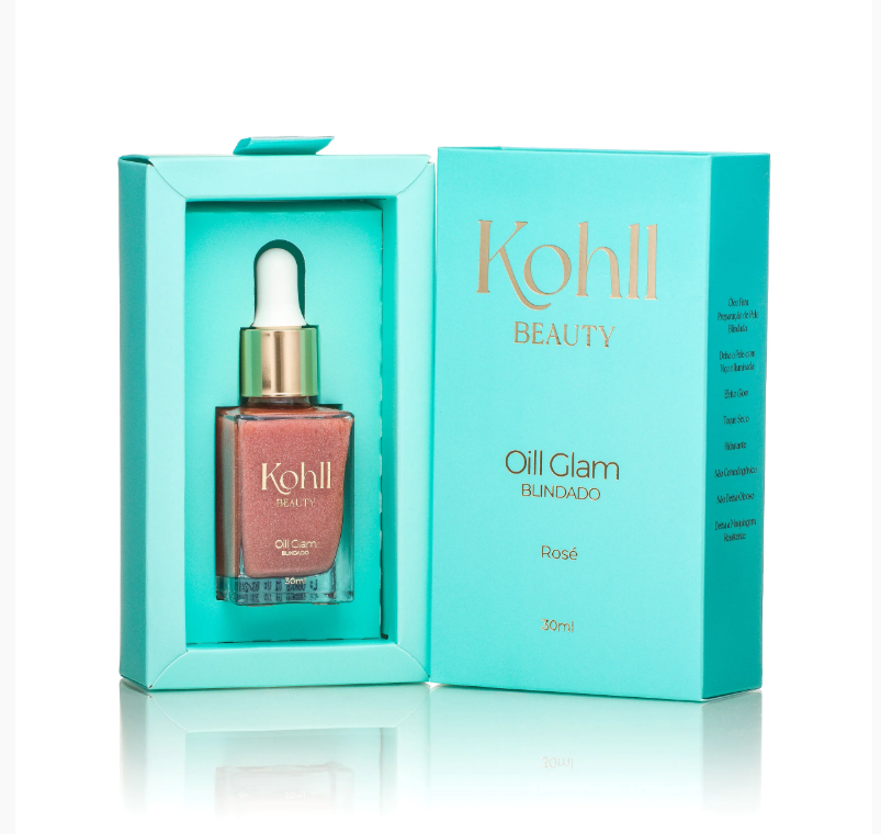 Kohll Beauty - Oil Glam Blindado 30ml - Rosé