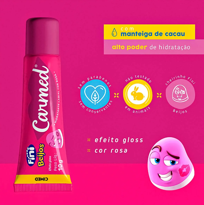 Hidratante Labial Carmed Fini Beijos Com Cor - ✅PRONTA ENTREGA