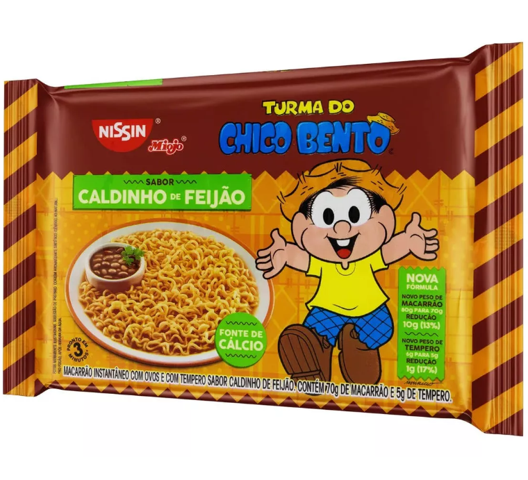 Miojo Turma do Chico Bento Caldinho de Feijão - 75mg