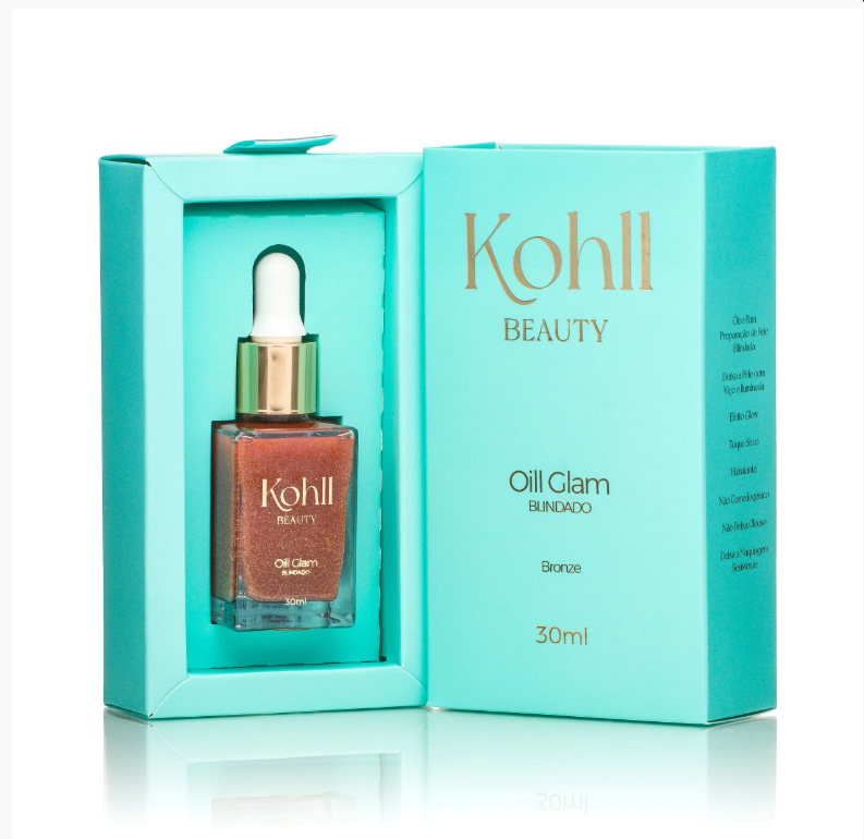 Kohll Beauty - Oil Glam Blindado 30ml - Bronze ✅PRONTA ENTREGA