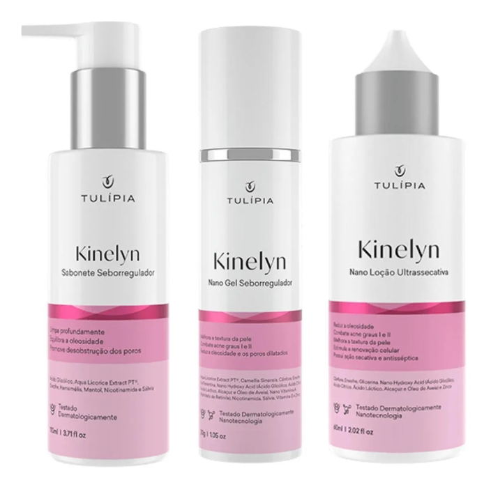 Kit Facial Para Pele Oleosa Acne Espinha E Cravos Tulipia