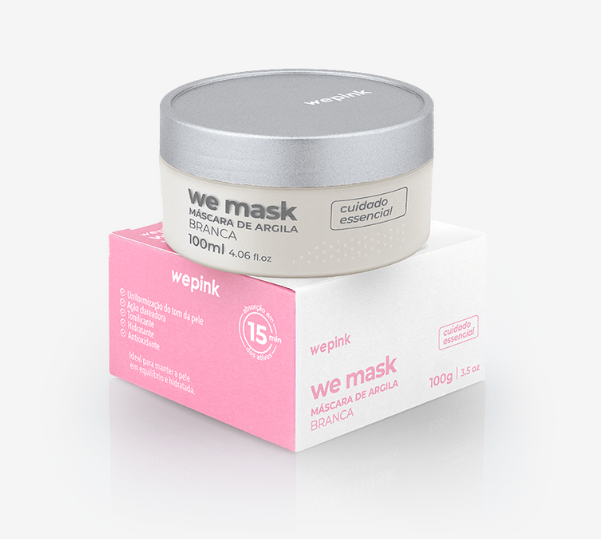 M&#x00E1;scara&#x20;de&#x20;Argila&#x20;Branca&#x20;100g&#x20;Wepink