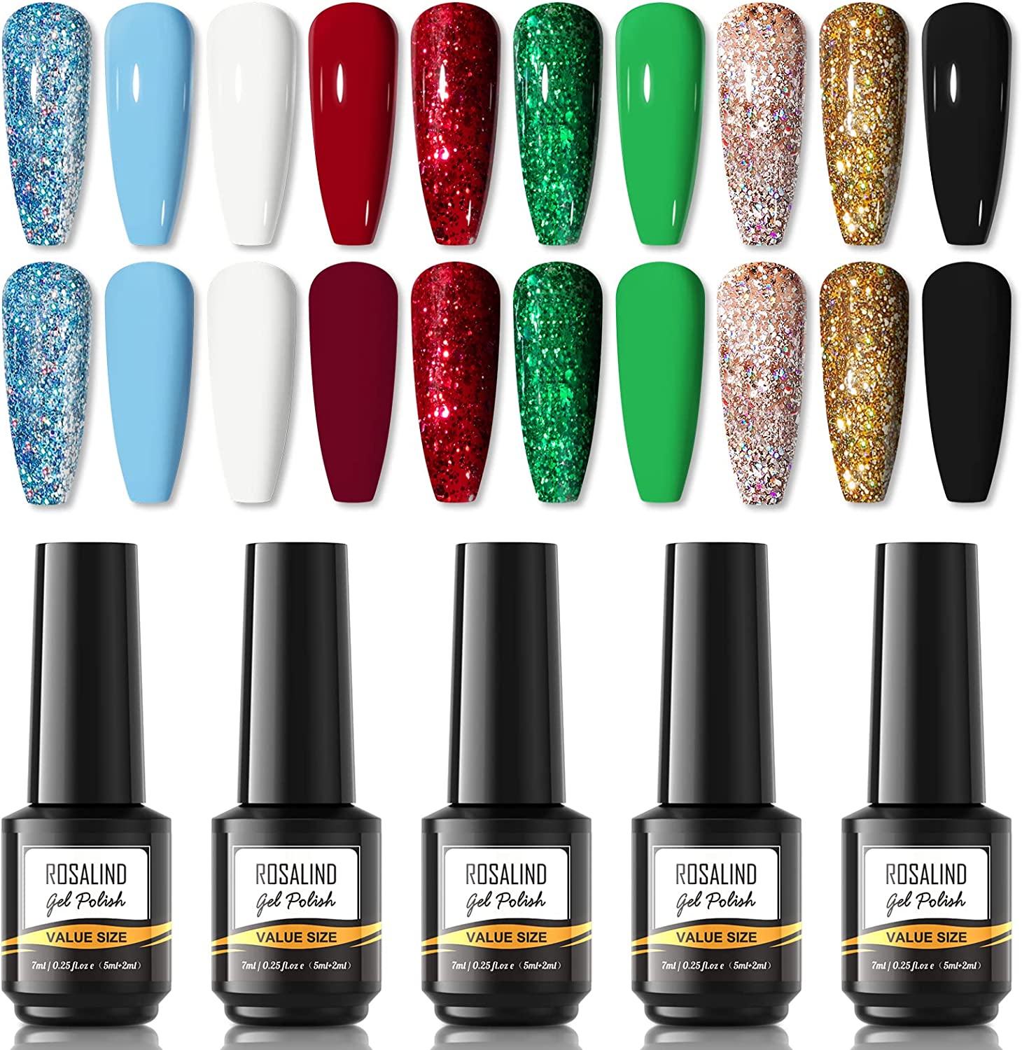 kit Vernizes em Gel Manicure Pedicure 10 Cores Intensas