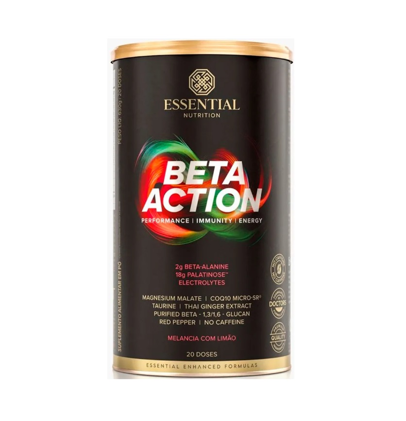 Essential Nutriton Pre Treino Beta Action Melancia/Limão 630g