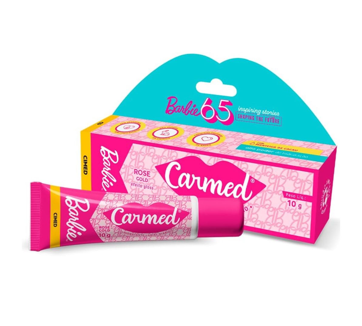 Hidratante&#x20;Labial&#x20;Carmed&#x20;Barbie&#x20;Rose&#x20;Gold&#x2705;PRONTA&#x20;ENTREGA