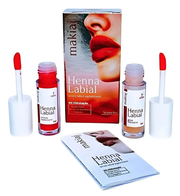 Henna Labial Vermelho Makiaj Sérum Hidratante