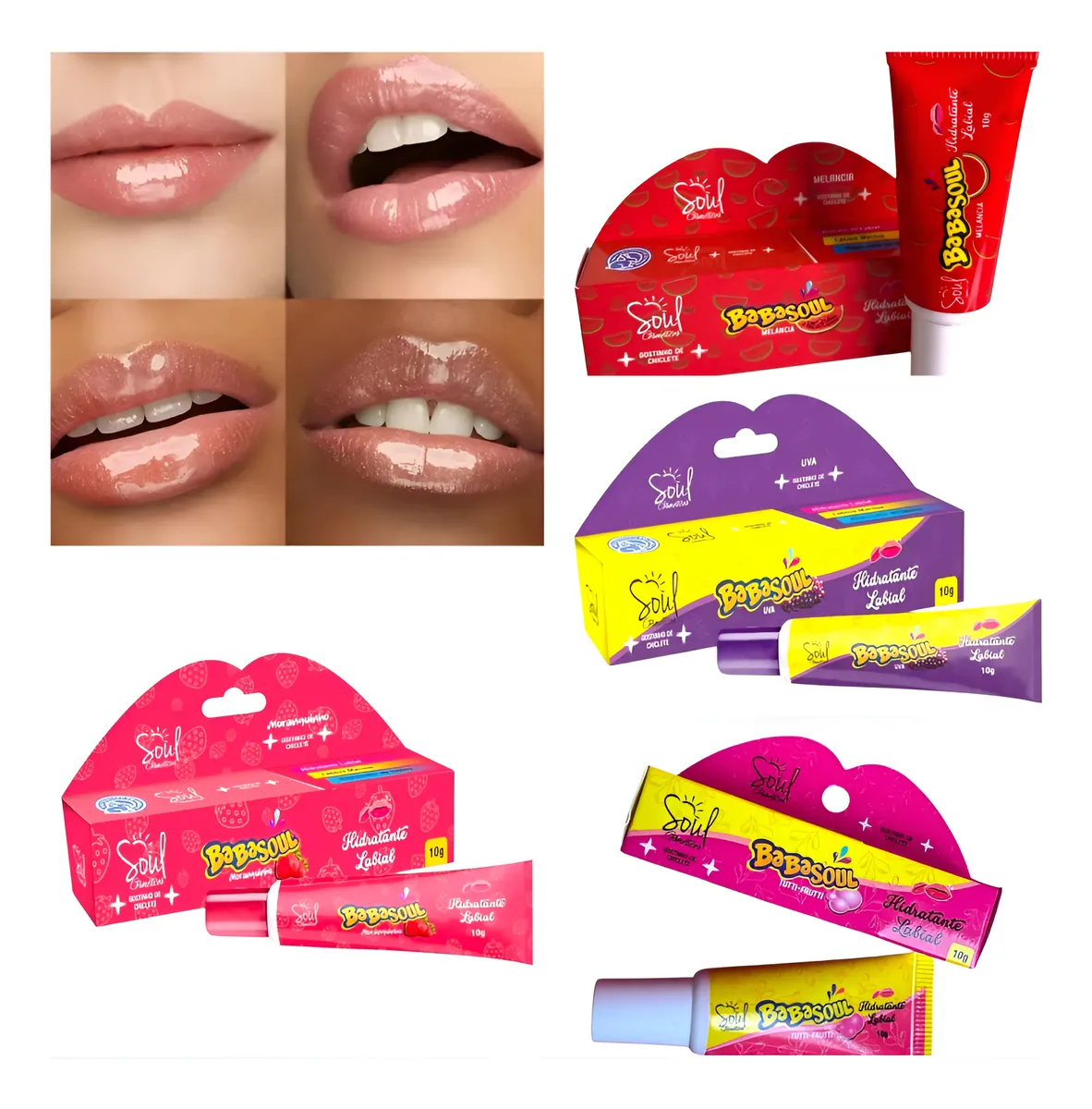 Kit 2 Hidratantes Labiais Babasoul 10g