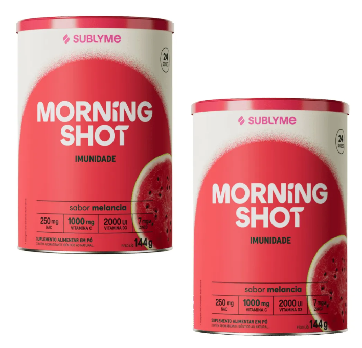 Kit 2x Morning Shot Matinal Melancia 144g - Sublyme
