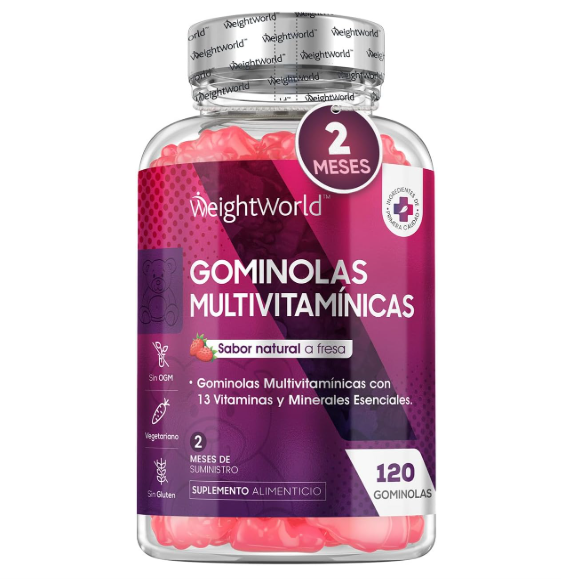 Gomas Multivitamínicas e Minerais 120 Gomas Sabor Morango