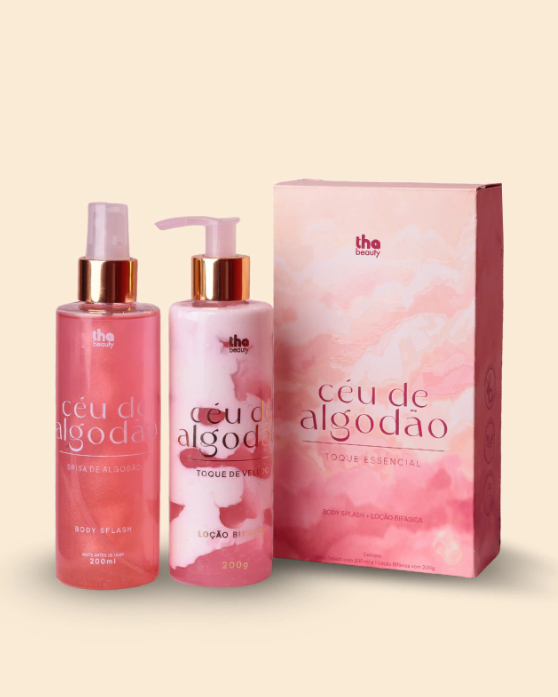 ThaBeauty Kit Céu de Algodão: Body Splash + Loção Hidratante