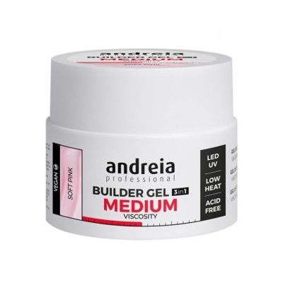 Andreia Builder Gel 3 IN 1 Soft Pink - Média Viscosidade 44g
