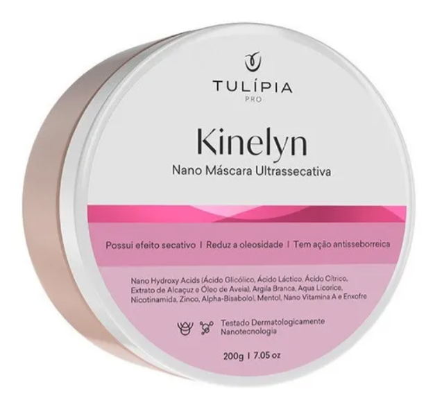 Máscara Secativa Antiacne Antioleosidade Kinelyn Tulípia