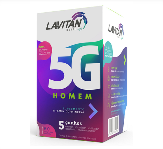 Lavitan 5G Multi Homem Rico Em Selênio