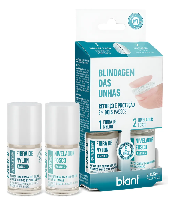 Kit 2 Blant Blindagem Unhas + Kit 2 Base Fortilon Blinda Unhas + Base Esmalta Fácil - Anita
