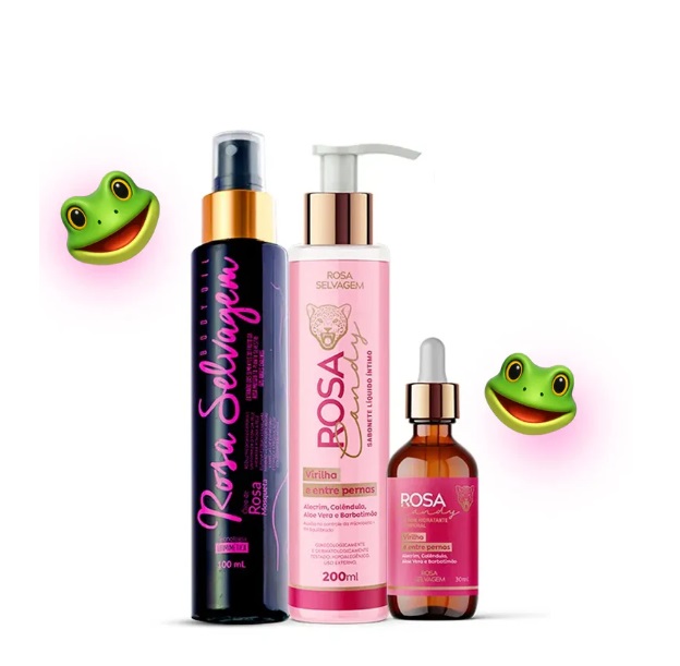 kit Clareador Íntimo - Rosa Selvagem