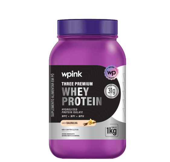 Three Premium Whey Protein Baunilha 1 kg WP ✅PRONTA ENTREGA