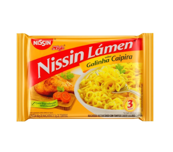 Miojo&#x20;Nissin&#x20;L&#x00E1;men&#x20;de&#x20;Galinha&#x20;Caipira&#x20;75g