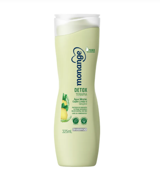 Kit 3 Shampoo Monange Detox Ação Antipoluição 325ml