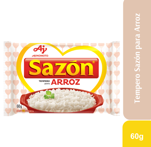 Tempero Em Pó SAZÓN Para Arroz 60G - 12 Saquetas