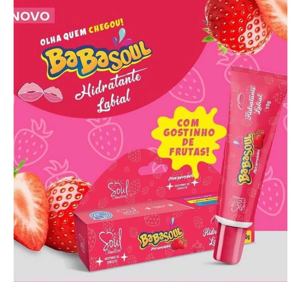 Hidratantes Labiais Babasoul 10g - Sabores Variados