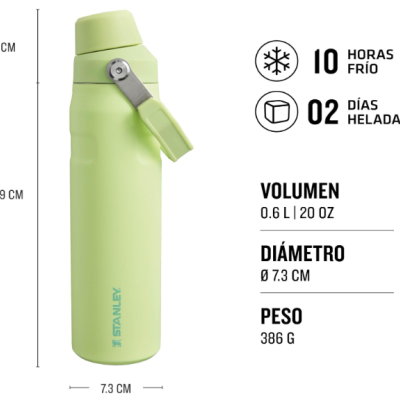 Garrafa de água Stanley Aerolight IceFlow Fast Flow 0,6 L - Limão