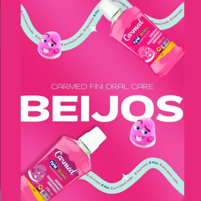 Enxaguante Bucal Carmed Fini Beijos 250ml Anticáries ✅PRONTA ENTREGA