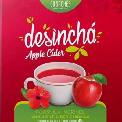 Chá Desinchá Cider Maça Apple Hibisco Suplemento 30un Chá Desinchá Cider Maça Apple Hibisco Suplemento 30un