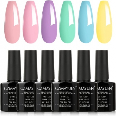 &#x26A1;BEST&#x20;SELLER&#x20;-&#x20;Kit&#x20;Vernizes&#x20;em&#x20;Gel&#x20;6&#x20;Cores&#x20;com&#x20;Varia&#x00E7;&#x00F5;es