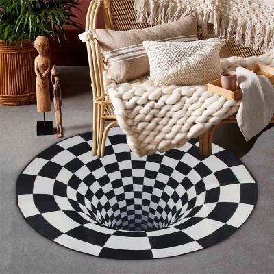 Tapete Antiderrapante Ilusão Ótica Geométrica 3D