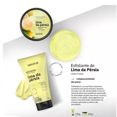 Esfoliante Rosto Corpo Labotrat Lima Pérsia Vitamina C Esfoliante Rosto Corpo Labotrat Lima Pérsia Vitamina C