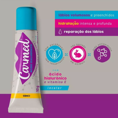Stock Limitado🚨Hidratante Labial Carmed Acido Hialurônico Vitamina E