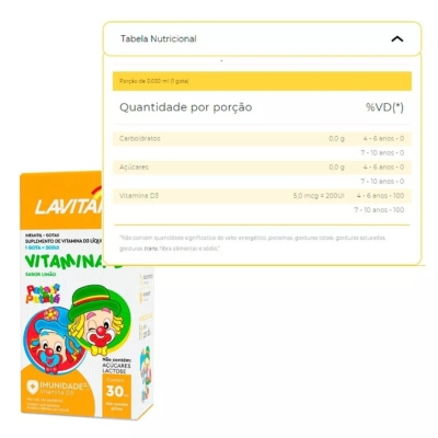 Lavitan&#x20;Vitamina&#x20;D&#x20;Infantil&#x20;30ml&#x20;Sabor&#x20;Lim&#x00E3;o