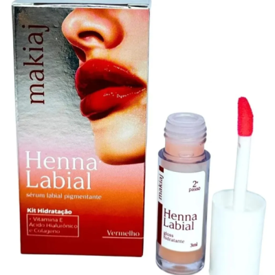 Henna Labial Vermelho Makiaj Sérum Hidratante Henna Labial Vermelho Makiaj Sérum Hidratante