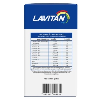 Multivitam&#x00ED;nico&#x20;A-Z&#x20;Com&#x20;90&#x20;Comprimidos&#x20;Lavitan